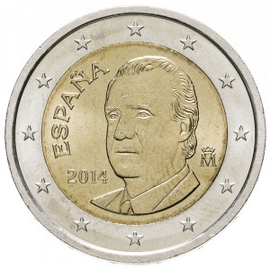 2 Евро Испания Хуан Карлос I (2014 года)